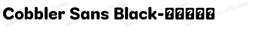 Cobbler Sans Black字体转换